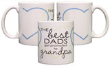 The Best Dads Get Promoted To Grandpa 11oz Coffee Mug with Hearts