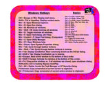 Mouse Mats Windows Hotkey/ Keyboard Shortcut Cheat Sheet Sublimated Mouse Pad