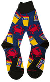 Officially Licensed Old Bay Seafood Seasoning Crabs N Cans Dress Socks