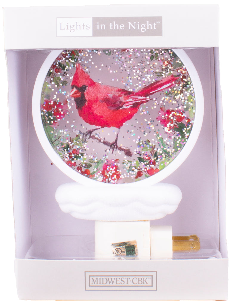 Botanical Cardinal Disk LED Night-Light, 6.25 Inches Height – LindasGifts