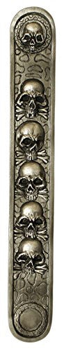 10 Inch Resin Incense Burner/Ash Catcher with Detailed Skull Design