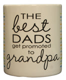 The Best Dads Get Promoted To Grandpa 11oz Coffee Mug with Stripes