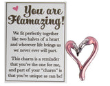 You Are Flamazing Zinc Flamingo Pocket Charm With Story Card