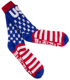 Men's Land Of The Free Home Of The Brave USA Flag Socks (Sizes 9-15)
