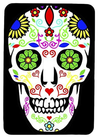 Single Toggle Metal Light Switch Cover with Sugar Skull Design