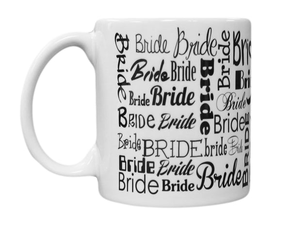 "Bride" Wrap Around Bridal Design 11oz Coffee Mug