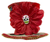 4 Inch Day of the Dead Mini Top Hat Hair Clip