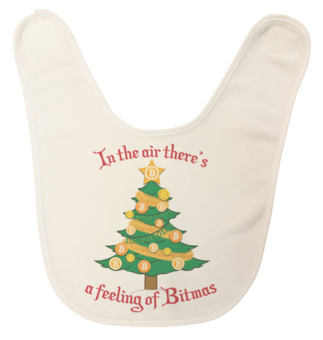 Bitcoin Christmas Tree Feeling Of Bitmas USA Made Ultra Soft Baby Bib