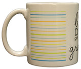 The Best Dads Get Promoted To Grandpa 11oz Coffee Mug with Stripes