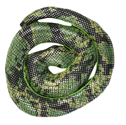 16 Inch Long Sand Filled Green Glitter Plush Snake Toy/ Paperweight