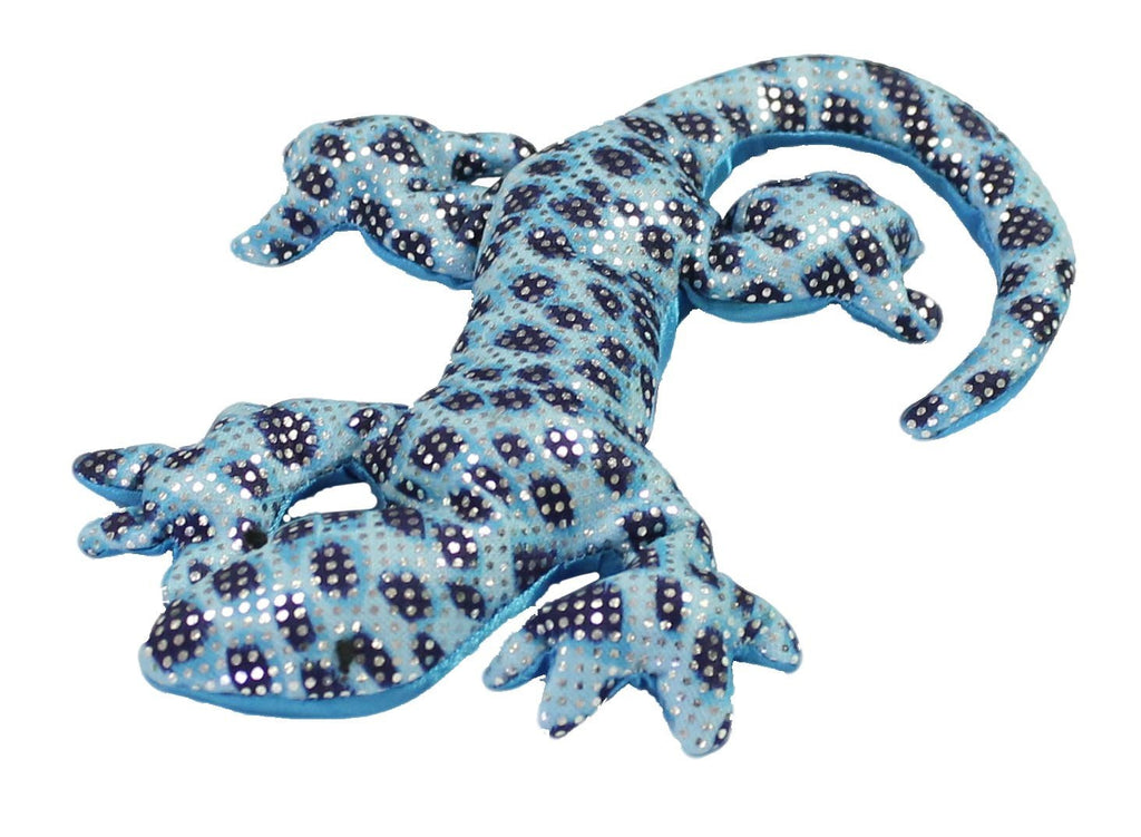 Inch Sand Filled Blue Glitter Plush Gecko Lizard Toy/ Paperweight