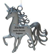 3 Inch Inspirational Zinc Unicorn Ornament - Teachers