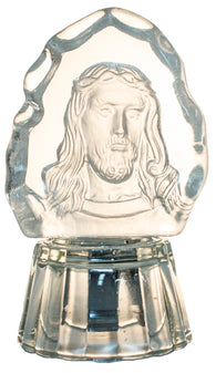 2.75 Inch Acrylic Lighted Jesus Face Figurine (Batteries Included)