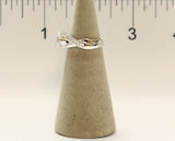Women's Rhodium Plated Dress Ring Double CZ Stars Wrap Around 112
