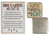 Cat Lovers Home Is Where The Cat Is Pocket Charm w/ Story Card