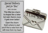 Special Delivery 1 Inch Envelope Box Charm w/ Story Card - "I Love You"
