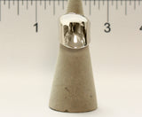 Women's Rhodium Plated Dress Ring Large Mirrored Finish 119