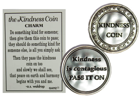 The Kindness Coin Double Sided Pocket Charm with Story Card