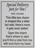 Special Delivery 1 Inch Envelope Box Charm w/ Story Card - "I Love You"