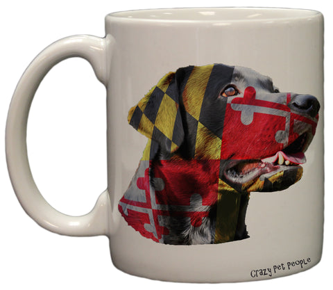 Dog Lovers Maryland Flag Labrador Retriever 11 Ounce Coffee Mug