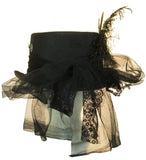 Deluxe Velvet 4.25 Inch Steampunk Top Hat with Removable Goggles