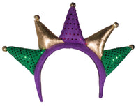 Costume Accessory - Mardi Gras Jester Headpiece  w/ Jingling Bells