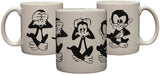 See No Evil, Hear No Evil, Flip The Bird 11oz Coffee Mug
