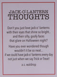 Halloween Favor- Jack-O-Lantern Thoughts Pocket Token w/ Story Card