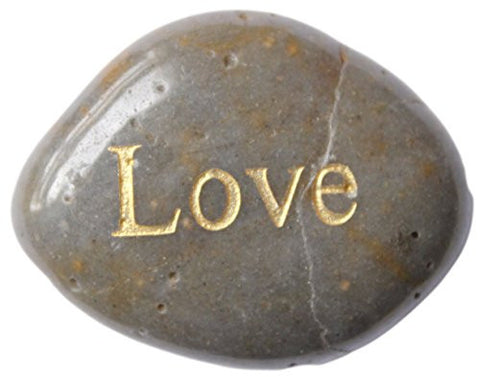 Inspirational Message Stones Engraved with Uplifting Words of Wisdom - Love