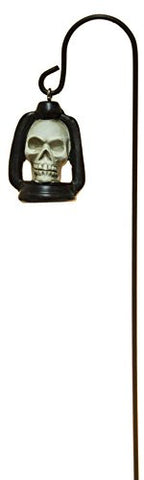 Ganz 1.5 Inch Halloween Skull Lantern on 10 Inch Shepherd's Hook Stake