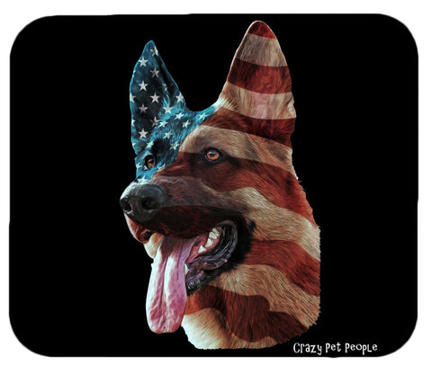 Dog Lovers Patriotic German Shepherd High Quality Mouse Pad