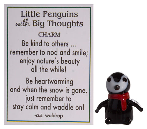 Little Penguin With Big Thoughts Christmas Penguin Figurine w/ Story Card