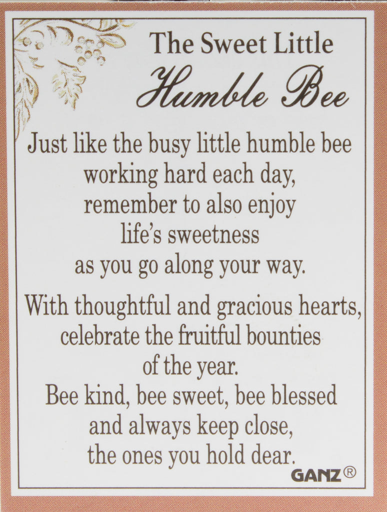 The Sweet Little Humble Bee Pocket Charm PT36