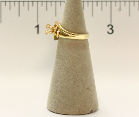 Women's 18 Kt Gold Plated Dress Ring Circle Cut CZ Solitaire 115