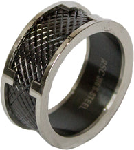 Men's Stainless Steel Dress Ring Steel Inner Mesh Design 094