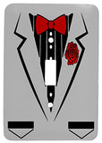 Single Toggle Metal Light Switch Cover with Tuxedo Design