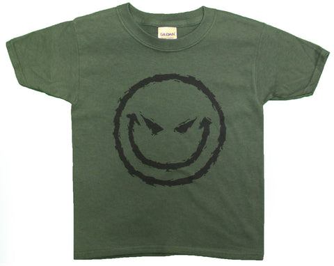 Gildan Evil Smiley Face Youth T-Shirt (Sizes 4-20)