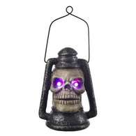 10 Inch Shrieking Skull Lantern Halloween Decoration- Sound AND Light!