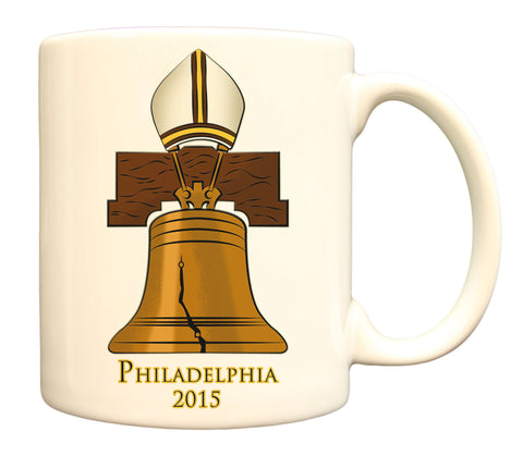 Philadelphia 2015 Pope Liberty Bell Commemorative 11oz Coffee Mug