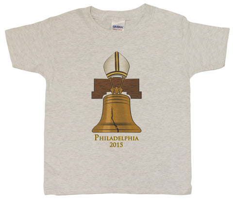 Unisex-Big Kids Philadelphia 2015 Pope Liberty Bell Commemorative T-Shirt
