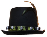 Men's 6 Inch Deluxe Voodoo Witch Doctor Hat with Green Satin Band