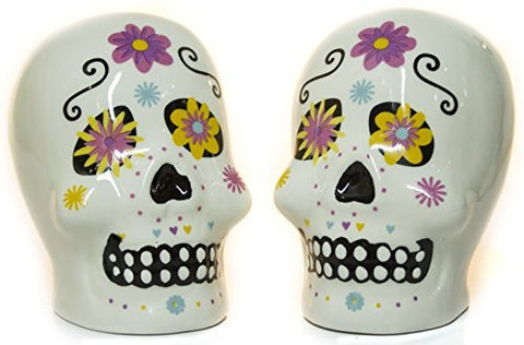 Ganz Day of the Dead Ceramic Salt and Pepper Shakers