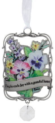 Seeds of Faith Zinc Ornament - Begin each day with a grateful heart