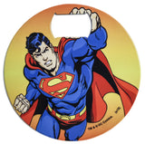DC Comics Stainless Steel 3.75" Superman Graphic Bottle Opener Coaster