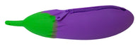 8.5 inch Silicone Zippered Eggplant Coin Purse