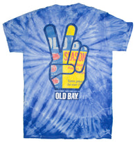 Men's Licensed Old Bay Seafood Seasoning Peace Dude Tie-Dyed T-Shirt
