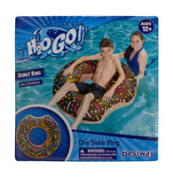 42 Inch Donut Shaped Pool Float Tube (Brown)