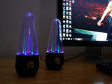 Water dance and LED Lamp Speakers for PC Laptop MP3 Phone (Black)