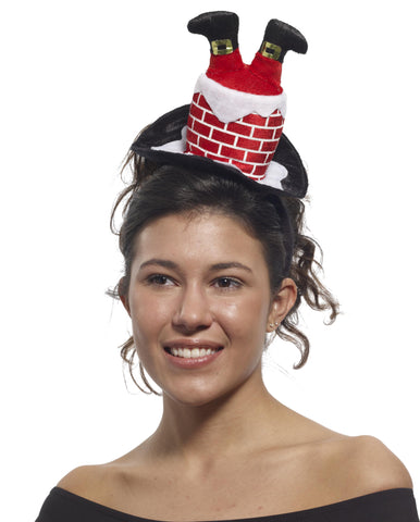 Stuck Santa in Chimney Mini Hat Headband