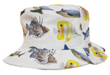 Little Boys Toddler Tot Sized Bucket Hat With Sealife Print